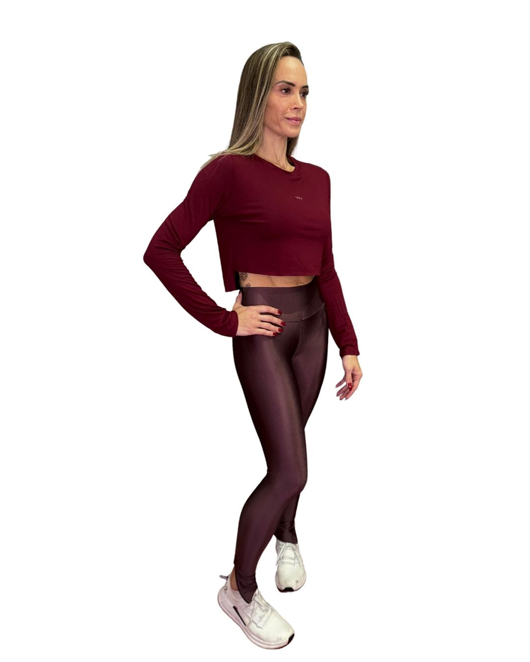 CAMISETA CRIS CROPPED ML - VISCOSE COM ELASTANO