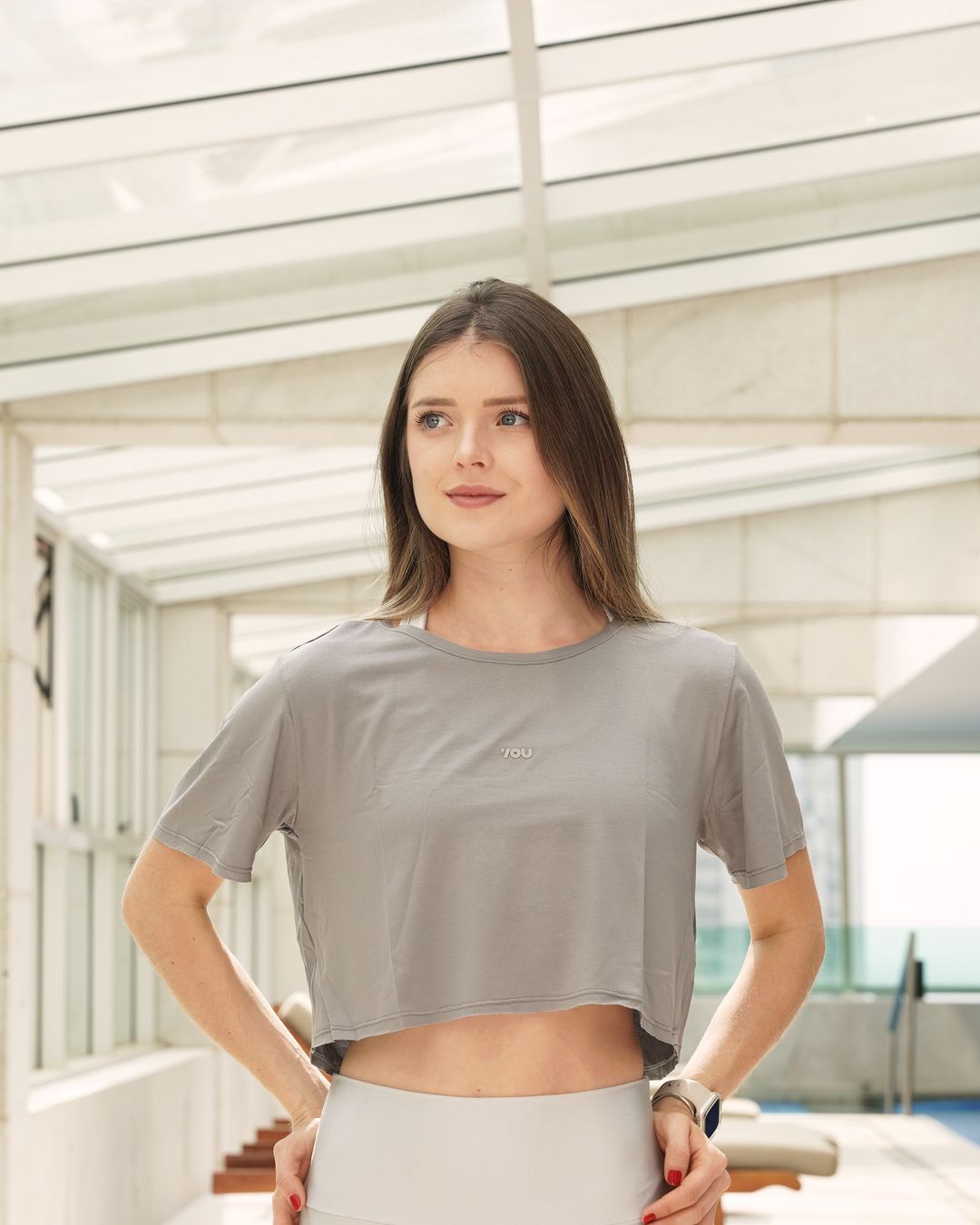 Camiseta Lita Cropped - Viscose com elastano