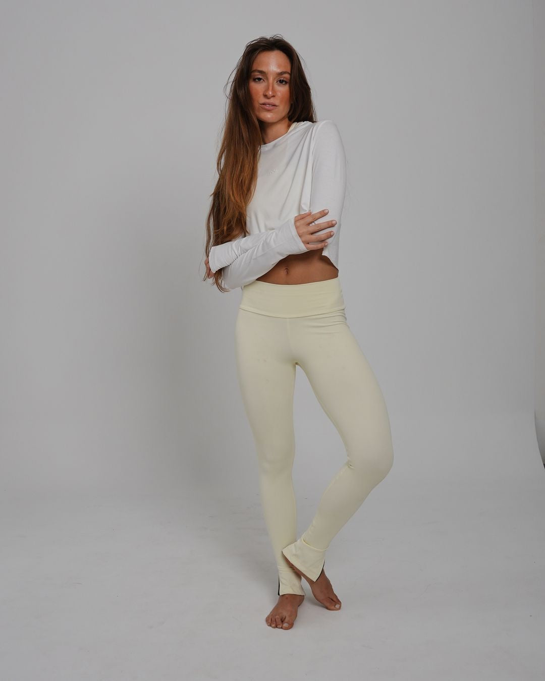 Camiseta Cris Cropped ML - Viscose com elastano