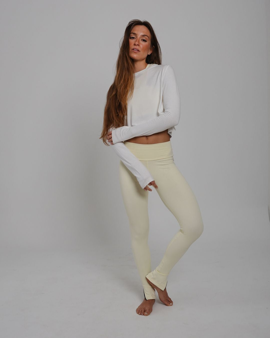 Camiseta Cris Cropped ML - Viscose com elastano
