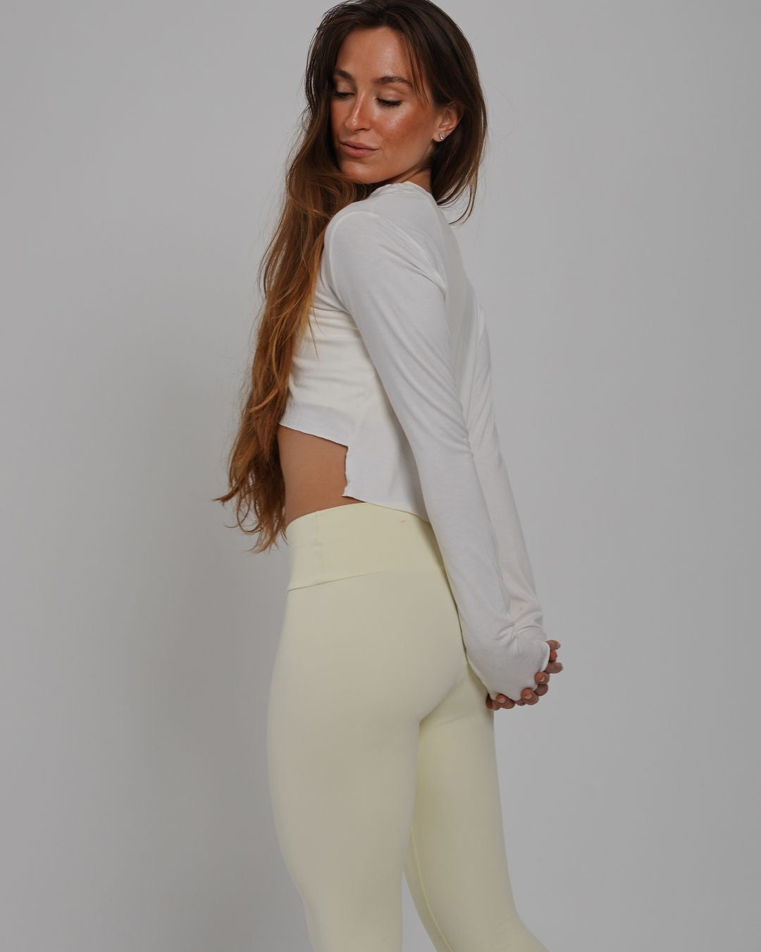 Camiseta Cris Cropped ML - Viscose com elastano