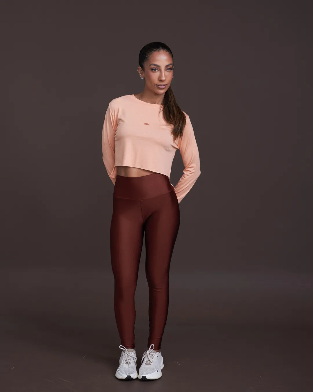 Camiseta Cris Cropped ML - Viscose com elastano