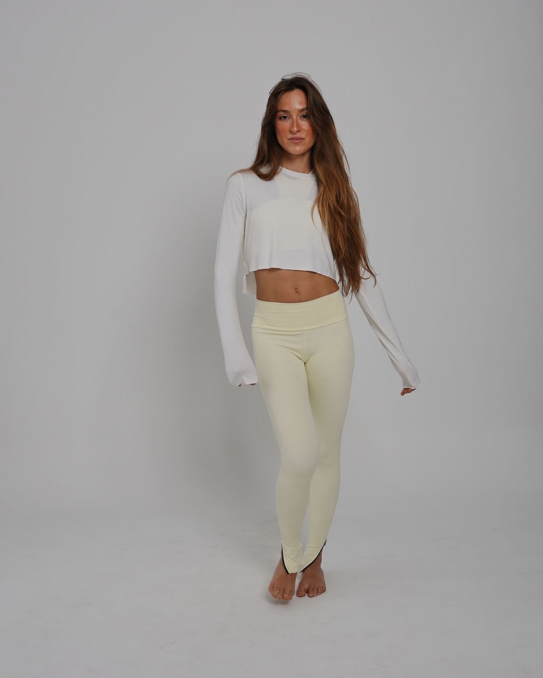 Camiseta Cris Cropped ML - Viscose com elastano