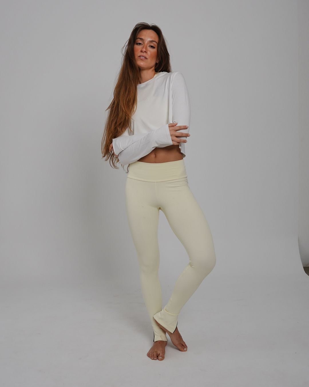 Camiseta Cris Cropped ML - Viscose com elastano