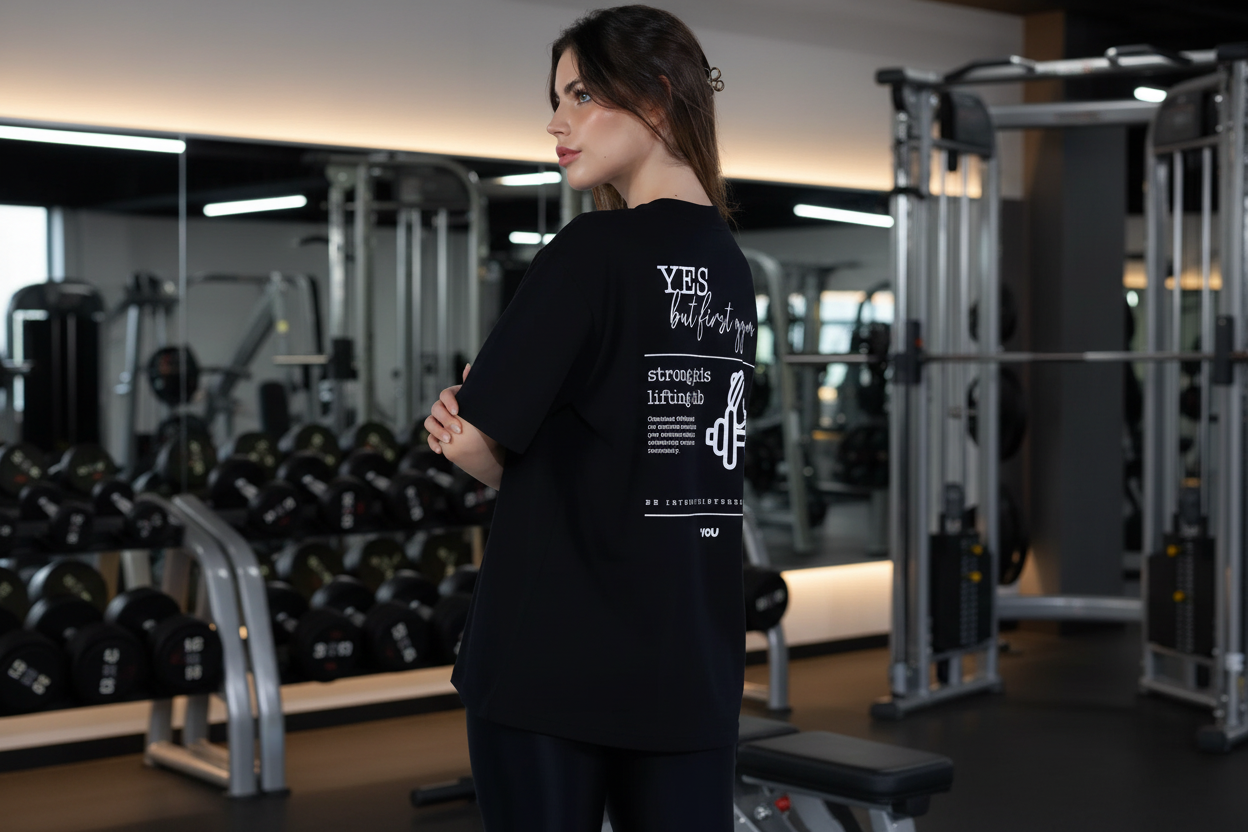 Camiseta Oversized Gym - Algodão