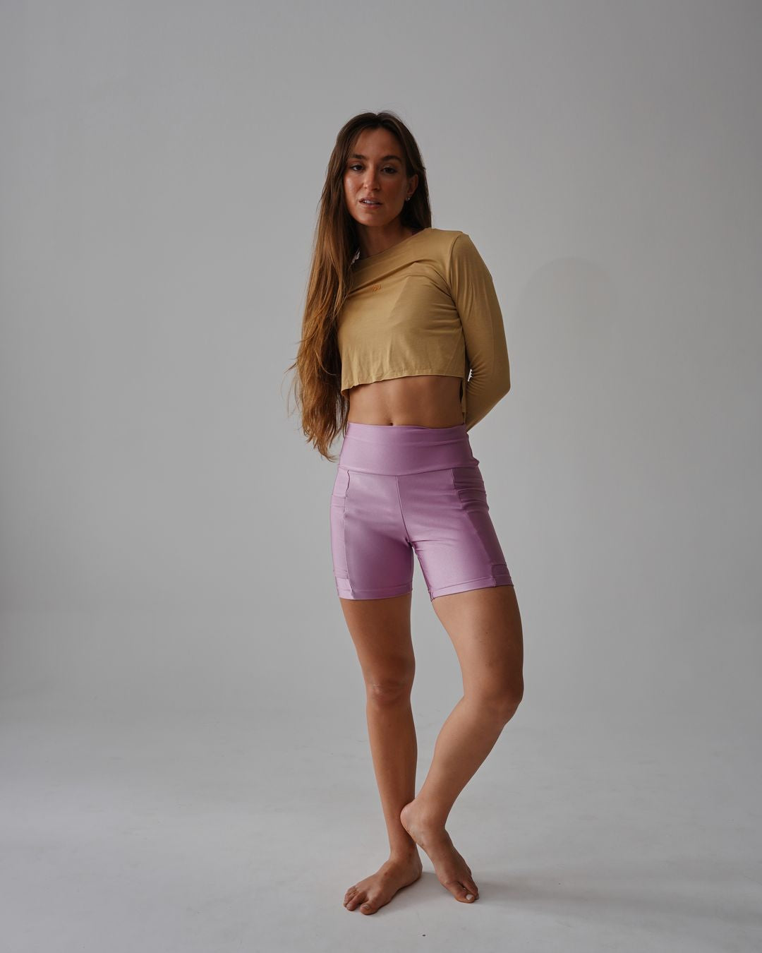 Camiseta Cris Cropped ML - Viscose com elastano